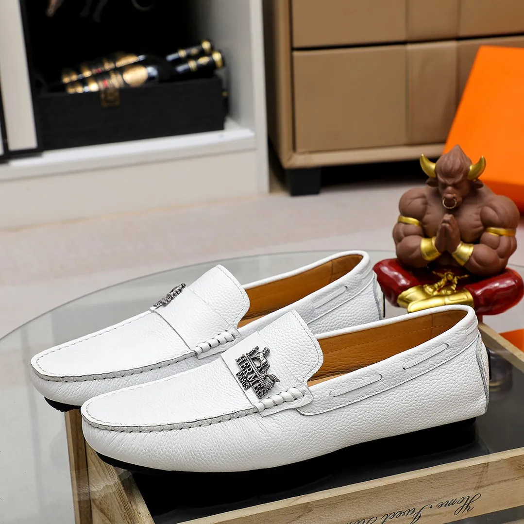 Men's shoes 💰360 🕷🕷【HERMES】The same style as Hermès counters🇨🇳Classic slip-on shoes 1:1 mold opening💯Original quality🍓Using imported first-layer cowhide🍅Pigskin lining🌶🌶Super high-end men's leather shoes🇨🇳Solid and stable Very special🍇 Color, optional! Code number 38-45……